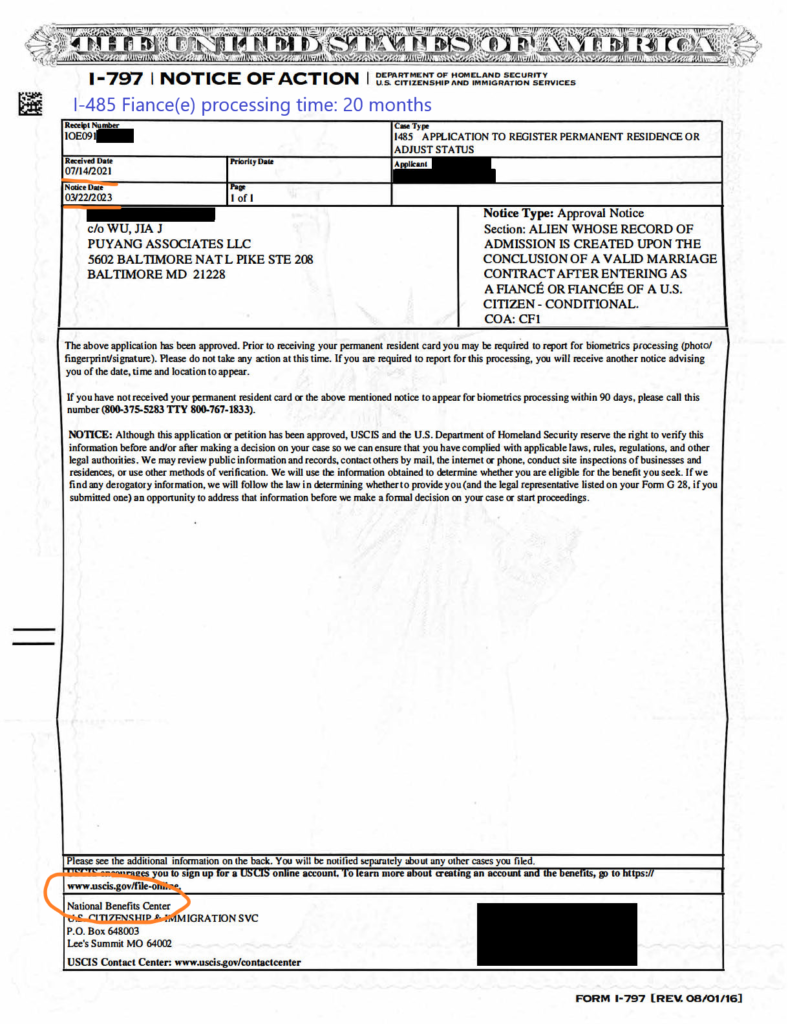 I129F, Fiance(e) or spouse and/or dependent children, processing times